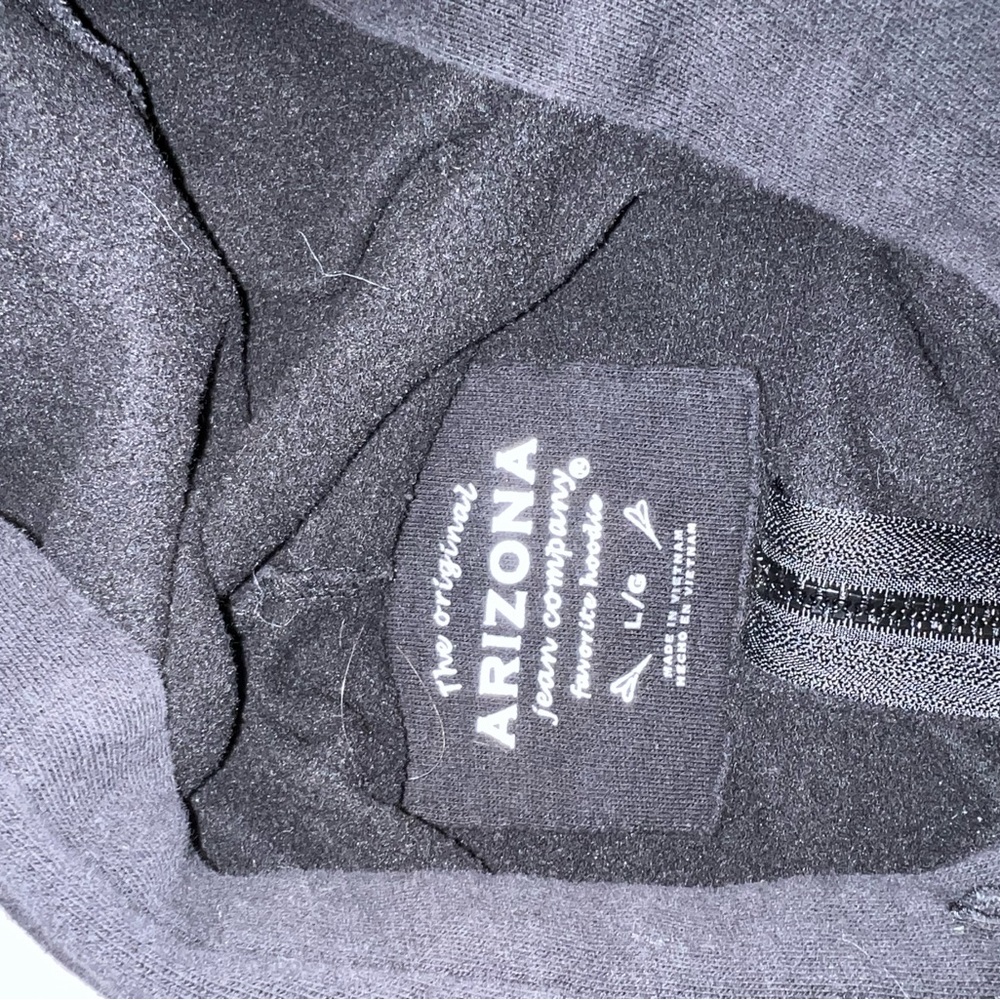 Black zip-up hoodie Arizona women’s size large